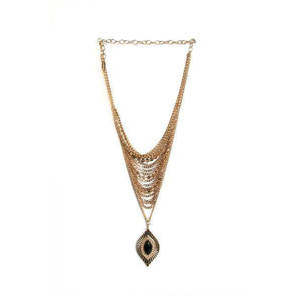 Cool Coverage Necklace in Onyx and Gold