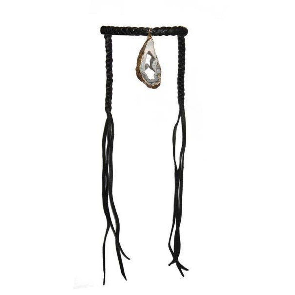 Star Map Geode Black Choker Necklace