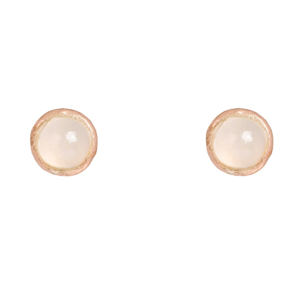 Petite Rose Quartz Studs